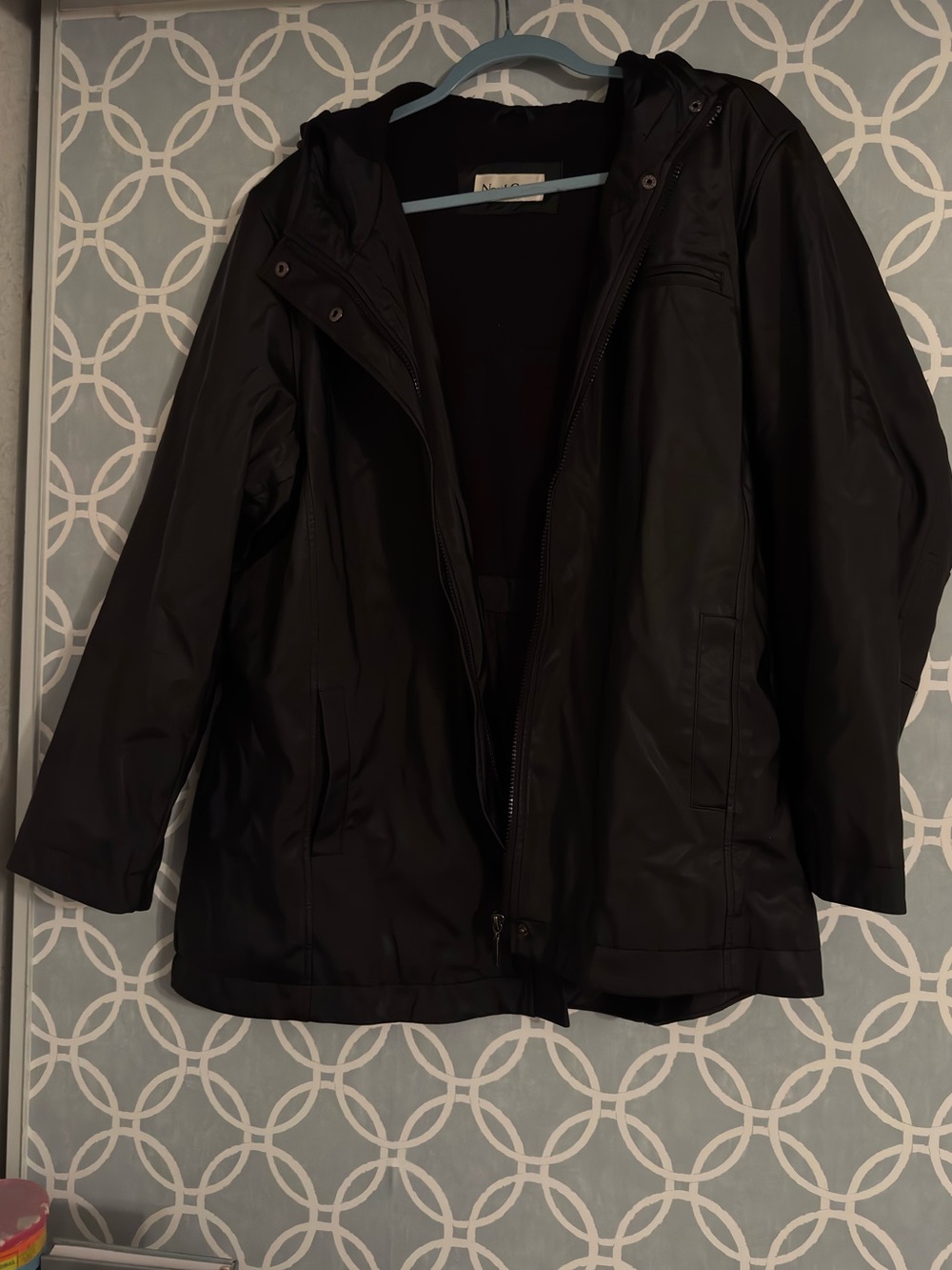 Black rain jacket